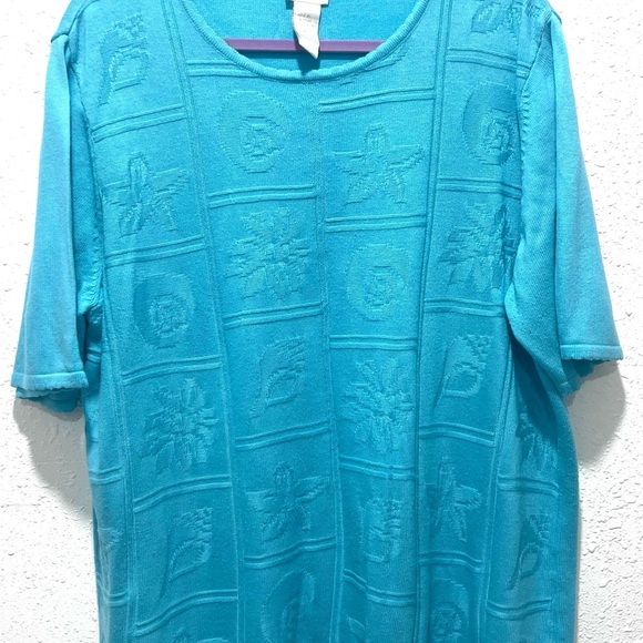 Koret Blue Boxy Relaxed Short Sleeve Tee 2X - Picture 3 of 7